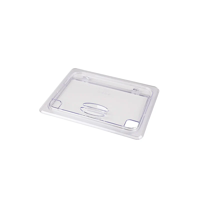 Polycarbonate GN Food Pan Notched Flip Top Style Lid , Half Size