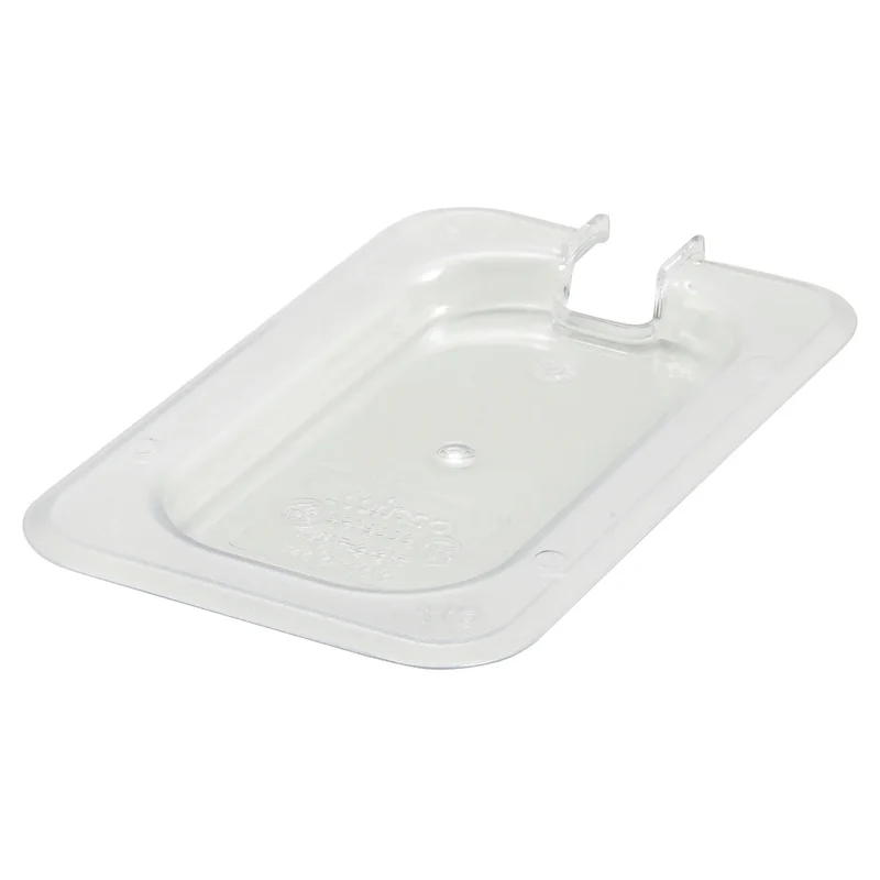 Sub-equip, Polycarbonate Food Pan Cover, Slotted, Clear - 1/9 size