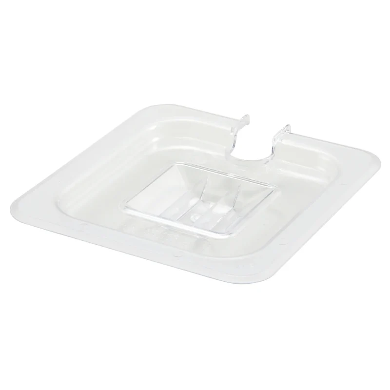 Sub-equip, Polycarbonate Food Pan Cover, Slotted, Clear - 1/6 size
