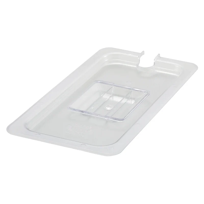 Sub-equip, Polycarbonate Food Pan Cover, Slotted, Clear - 1/4 size
