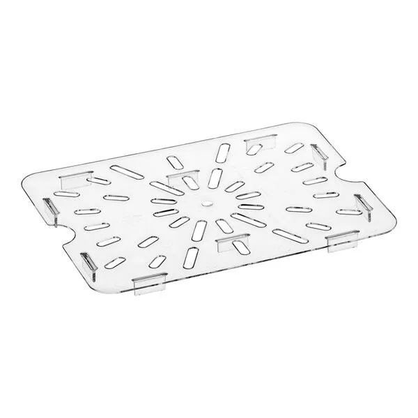 Sub-equip, Polycarbonate Drain Shelf, 1/2 Size, PC, Clear