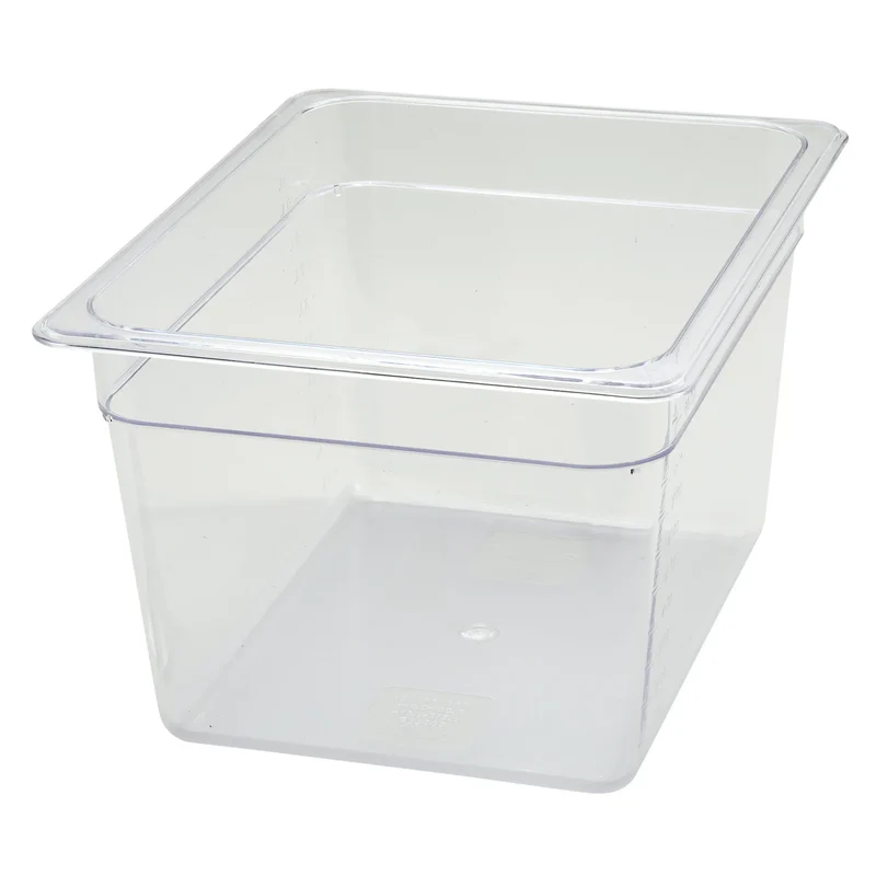 Food Pan, 1/2 size, 7-1/2" Depth,PC,Clear,Sub-equip
