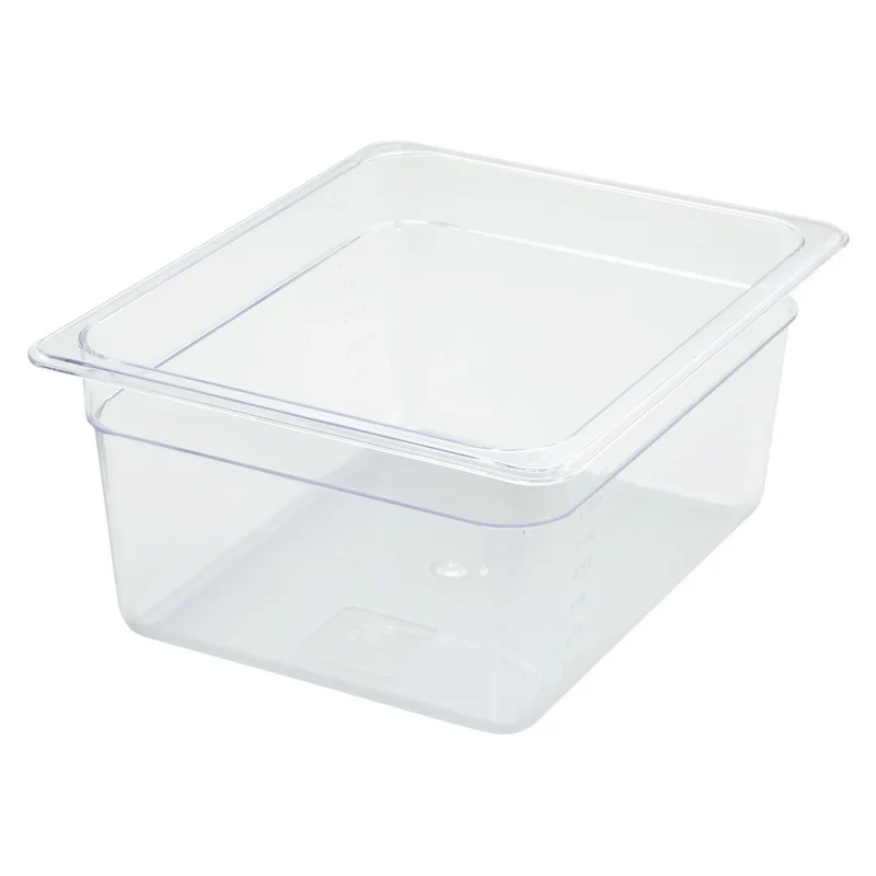 Food Pan, 1/2 size, 5-1/2" Depth,PC,Clear,Sub-equip