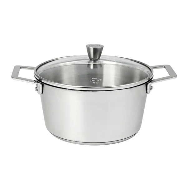 Faitout inox avec couvercle 1826 24 cm 4,3 L Cristel