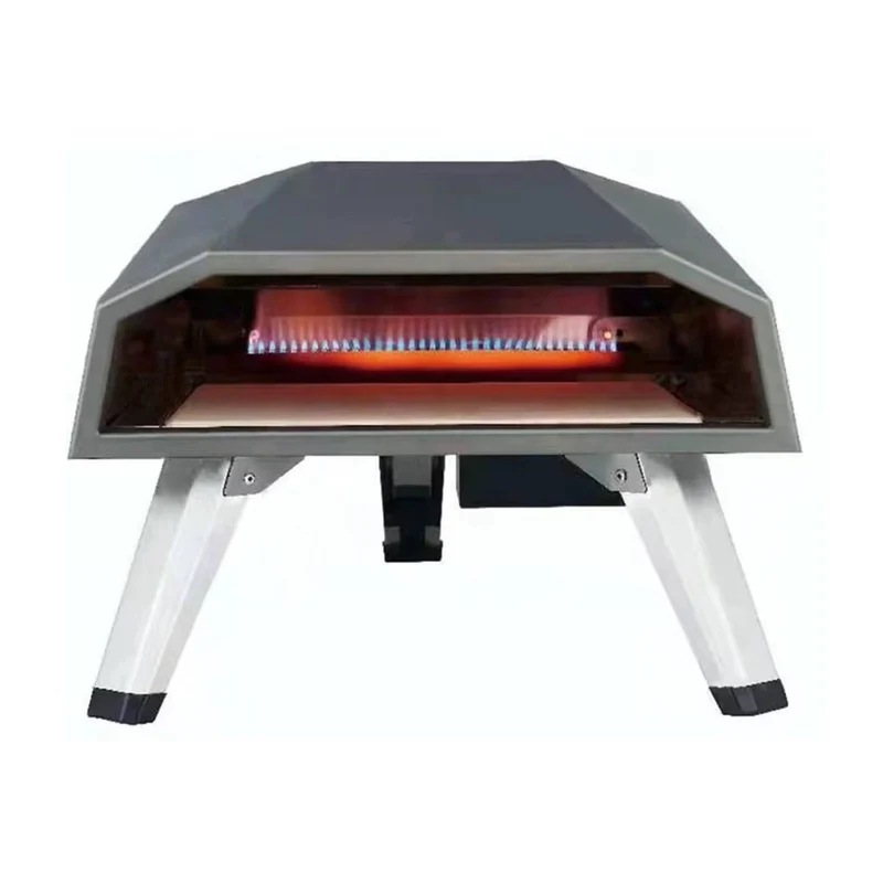 Pizza Oven, 13-inch Fired Maker, Portable Outside Stainless Steel Grill with Pizza Stone