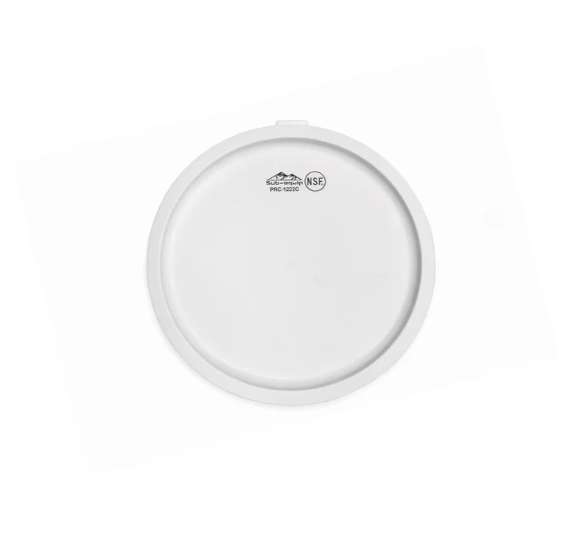 Sub-equip,PRC-1222C,Round Lid Cover for 12, 18 & 22 Qt Containers, White