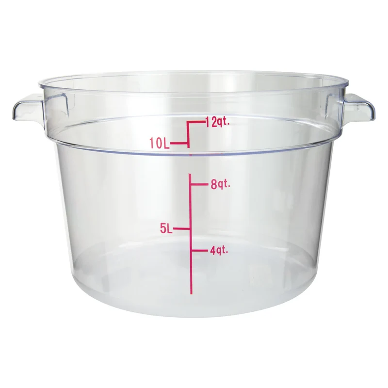12 Qt Round Food Storage Container,PC,Clear, Sub-equip