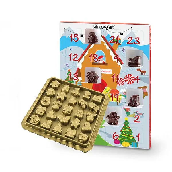 Kit calendrier de l’avent avec moule en silicone Silikomart