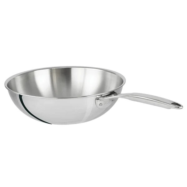 Wok tout inox Castel'Pro 30 cm Cristel