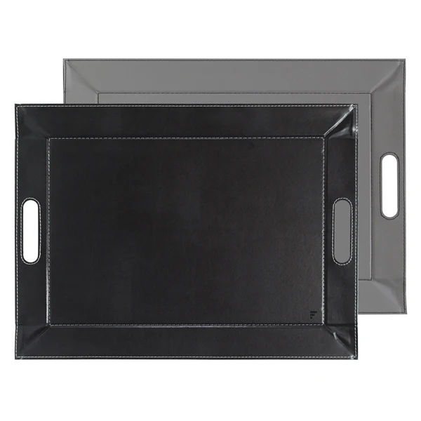 Plateau réversible bicolore noir et gris 55 cm FreeForm