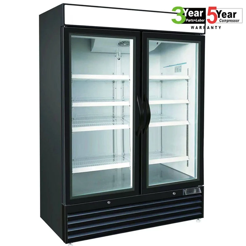 Sub-equip, CDM-B36F,36ft³ Swinging Glass Door Freezer Merchandiser with LED Lighting