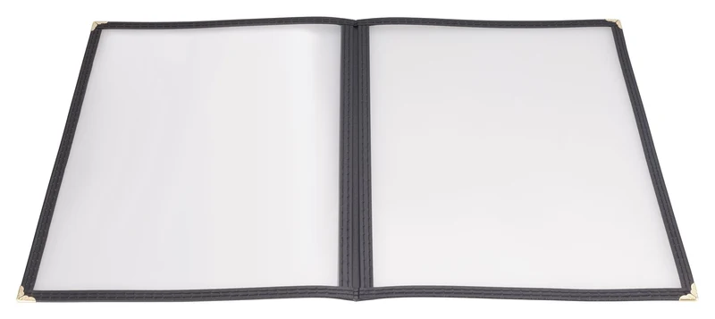 Chefco, PMC-2P -Menu Cover, Double-Fold, Black, fits 8-1/2" x 11" paper, 1pc