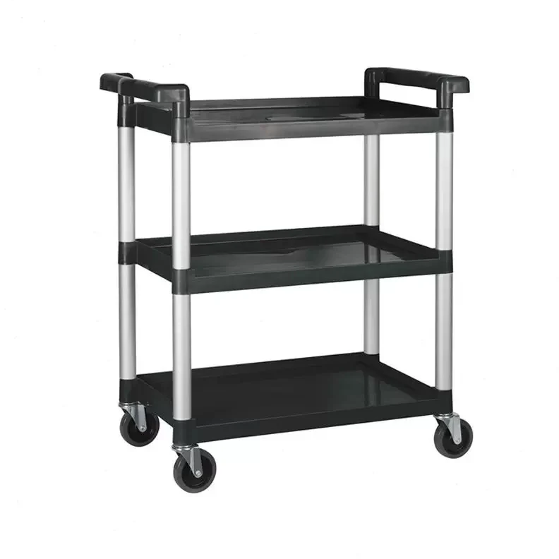 Sub-equip, UC-0312B, 3-Tier Utility Carts- Black, 40-3/4L x 19-1/2W x 37-3/8H (carts only)