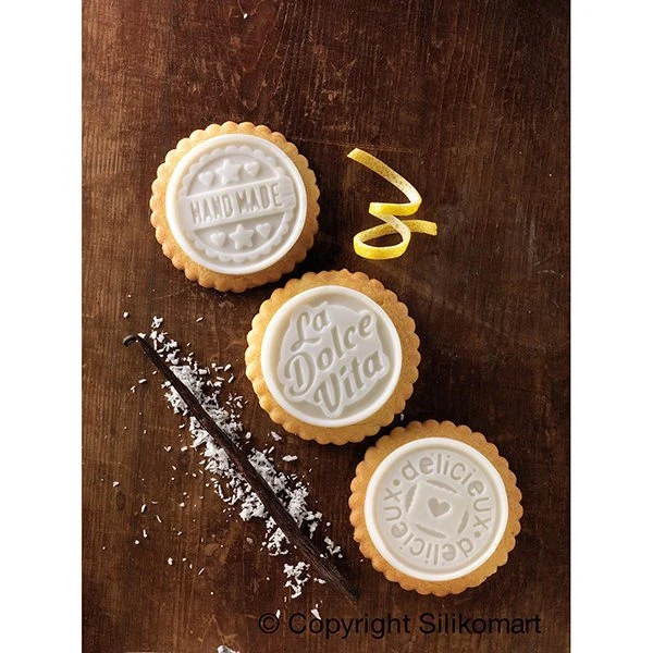 Kit moule en silicone pour biscuits ronds au chocolat Dolce Vita Silikomart
