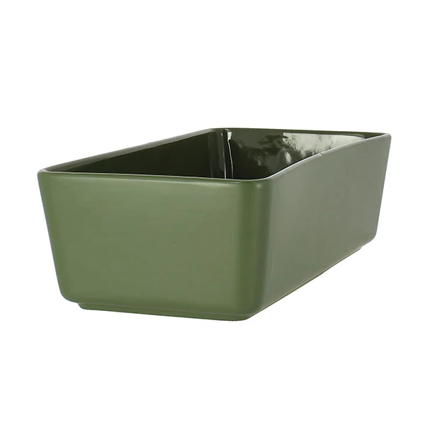 Moule à cake Octave en grès vert 27 x 13,5 cm Menastyl