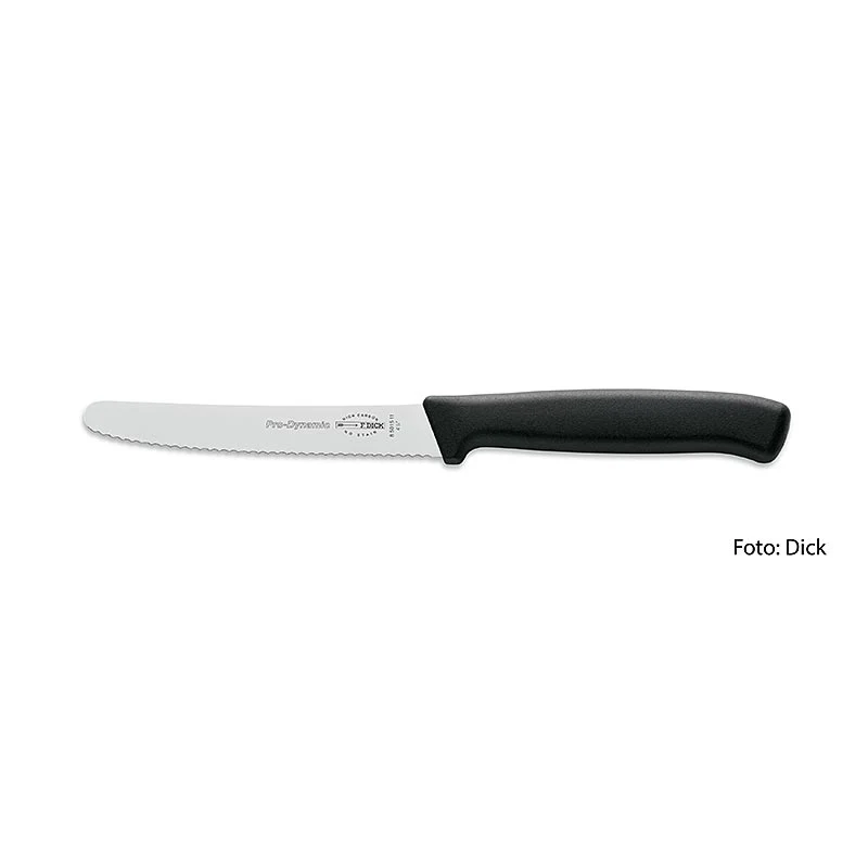 Allzweckmesser, mit Wellenschliff, schwarz, 11cm, DICK, 1 St