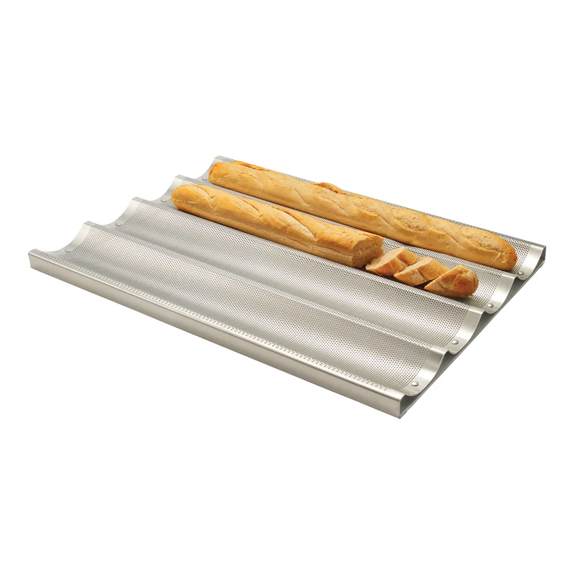 ABPN-4 - 4-Channel Perforated Non-Stick Baguette Pan