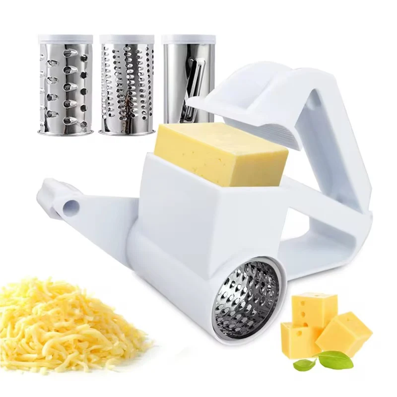 Plastic Rotary Cheese Grater handheld hard cheese chocalate nuts greater kitchen tool, PRCG-1