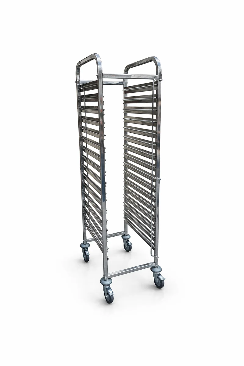 Sub-equip, 15-Tiered Stainless Steel Sheet Pan Rack with Brakes (SGNR-15)