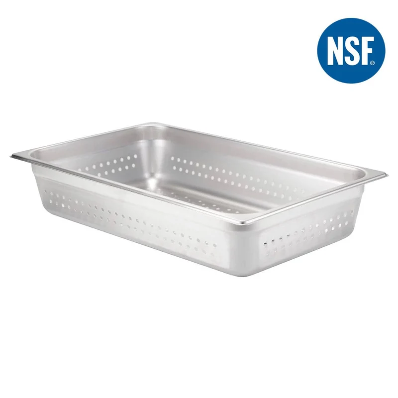 4" Deep Anti-Jam Perforated Stainless Steel Steam Table, Full Size