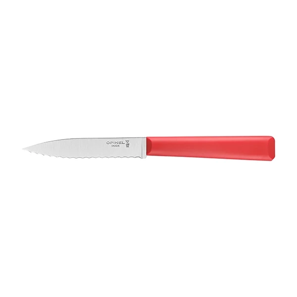 Couteau Cranté N°313 Essentiels+ Rouge 10 cm inox Opinel