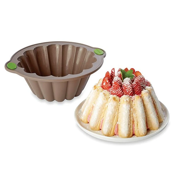 Rigiflex Moule à charlotte en silicone structure acier 26,5 cm Mathon