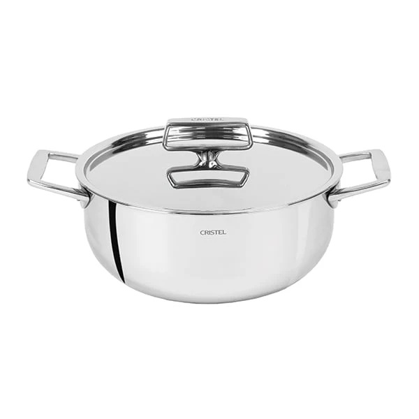 Faitout inox avec couvercle Castel'Pro 24 cm 4,6 L Cristel