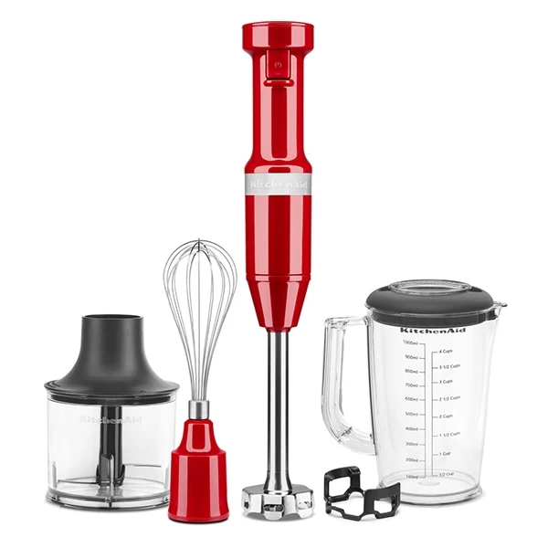 Mixeur plongeant 5 vitesses 180 W rouge empire Kitchenaid 5KHBV83EER Kitchenaid