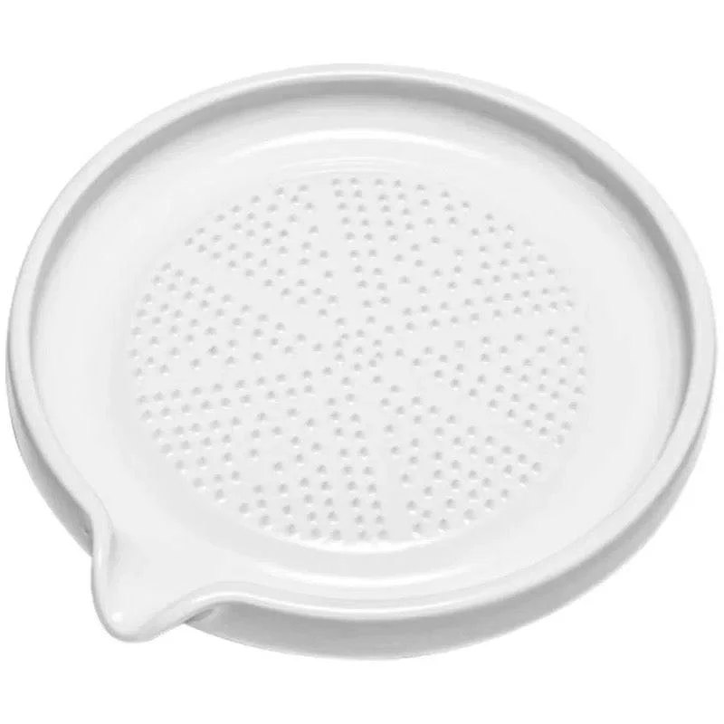 CGG-1, Ceramic Ginger and Garlic grinding plate, 4 3/8" Dia- Ceramic, White