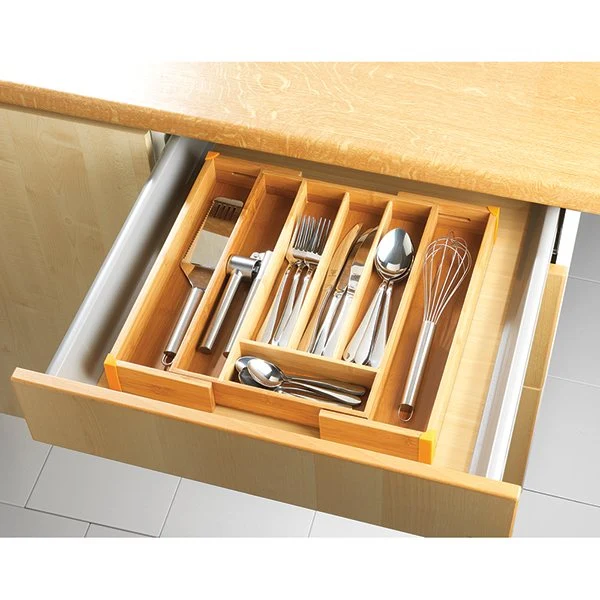 Range-couverts extensible en bambou 5 à 7 compartiments Wenko by Maximex
