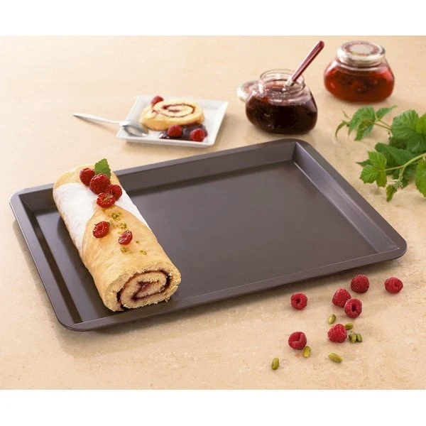 Plaque à pâtisserie acier revêtu antiadhérent 40 cm Mathon