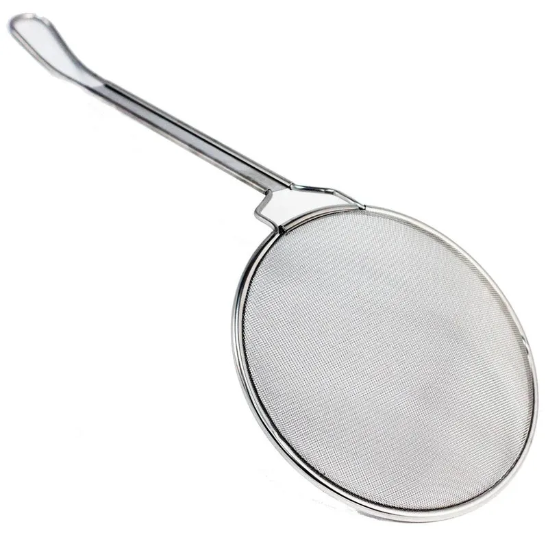 188mm, 18-8 Stainless Steel Round Fine Mesh Skimmer 7" Dia. (Made in Japan)