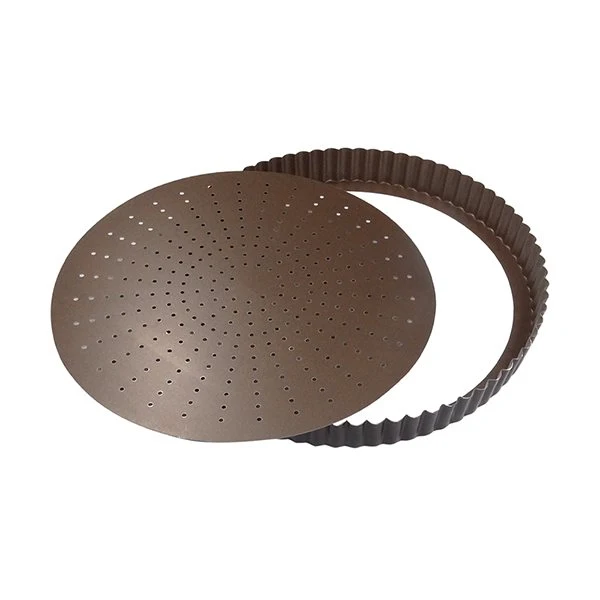 Tourtière fond amovible perforé antiadhérent 28 cm Gobel