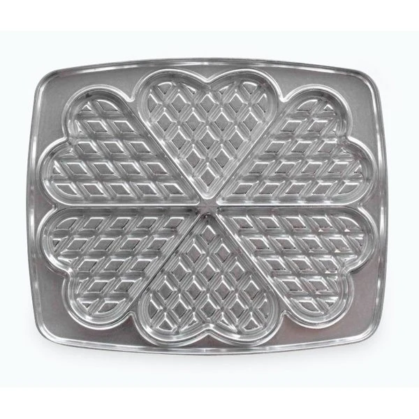 Jeu de plaques traditionnelles 6 gaufres cœur 030521 Super 2 Lagrange