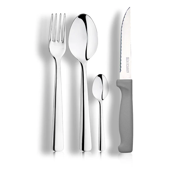 Ménagère Eatitaly inox 24 pièces avec couteau à steak Inoxriv