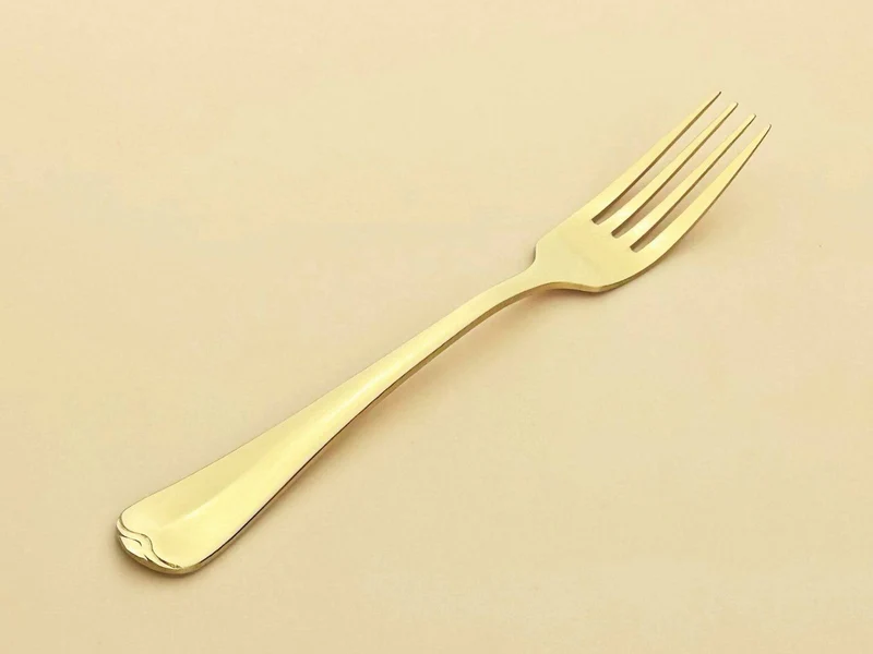 Sub-equip, 438-05,Gold Heavy Lafayette Dinner fork, 18/8 Heavy Weight, 12 pcs