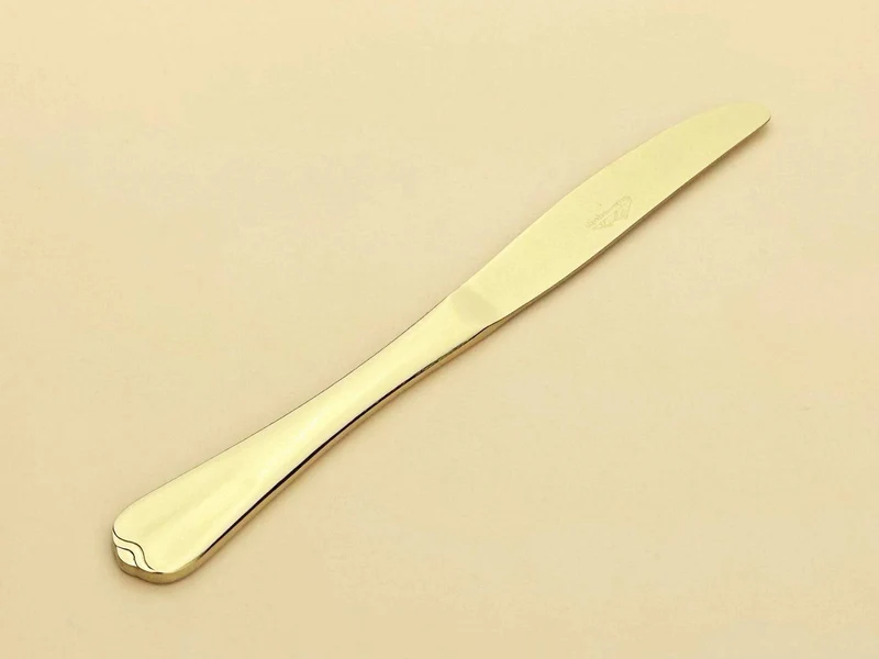 Sub-equip, 438-08,Gold Heavy Lafayette Dinner Knife, 18/8 Heavy Weight, 12 pcs