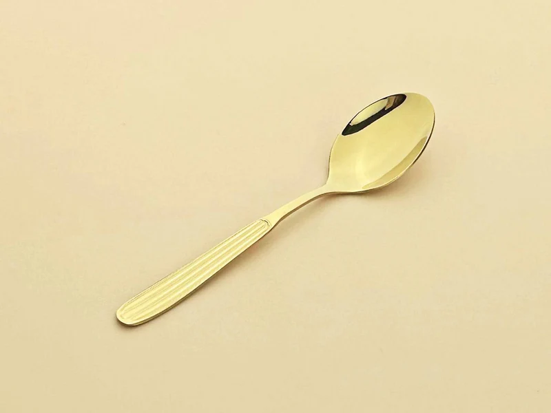 Sub-equip,184-01, Regency Tea Spoon, 18/0 Medium Weight, Gold, 12pcs