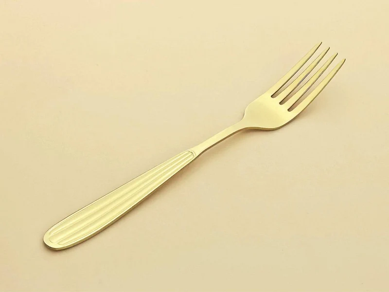 Sub-equip,184-05, Regency Dinner Fork,18/0 Medium Weight, Gold, 12pcs