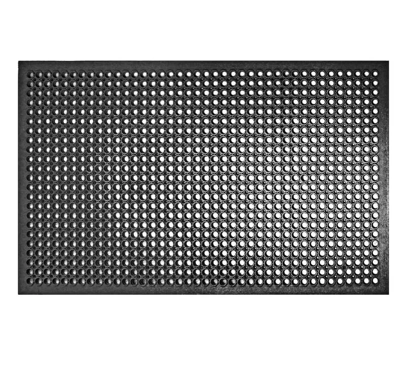 CHEFCO,RFM-35BK, Rubber Floor Mat, Black,3' x 5' x 3/8"