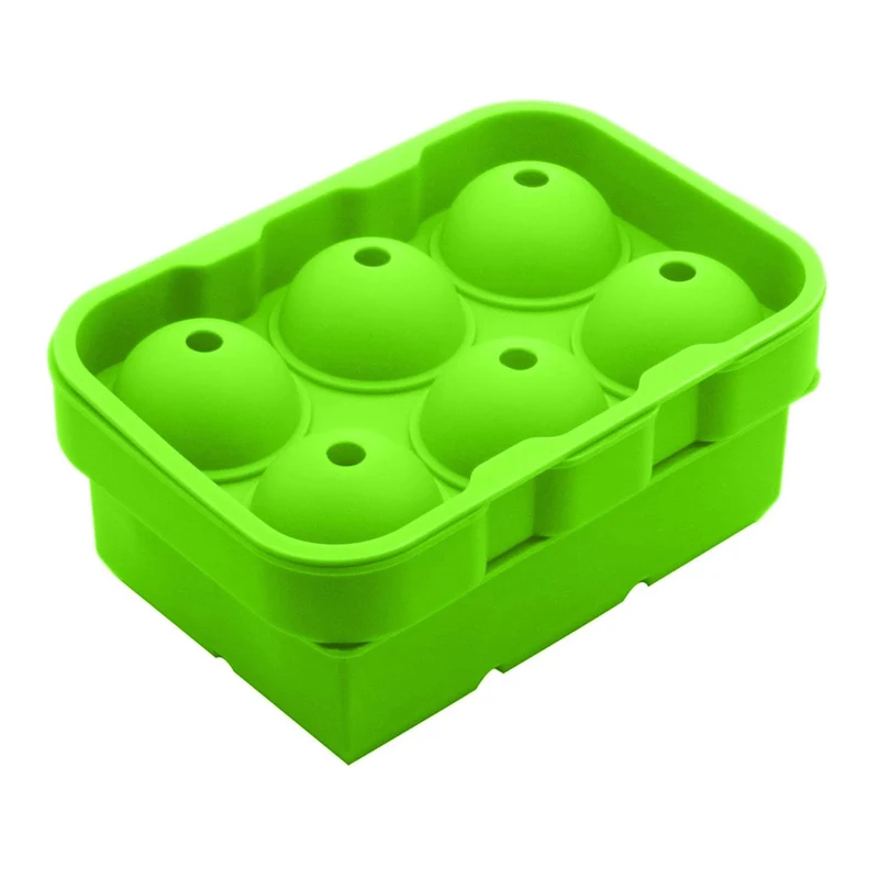 2 Sets Round and Cube Silicone Ice Cube Tray, 12 compartment