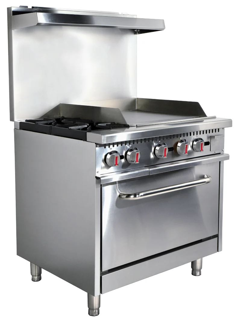 Turbo Range, 36" Range with 2 Burners & 24" Griddle top & Oven (TR-R36-G24-2B-J)