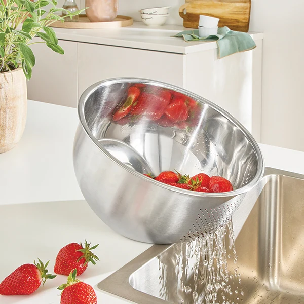 Bol-passoire inox 2 en 1 24 cm Mathon
