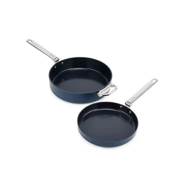 Set de 2 Poêles en aluminium revêtu Space 24 et 28 cm et séparateur protecteur Joseph Joseph