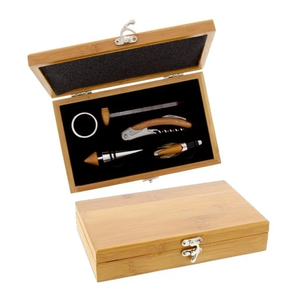 Coffret sommelier bambou 5 pièces Pradel Excellence
