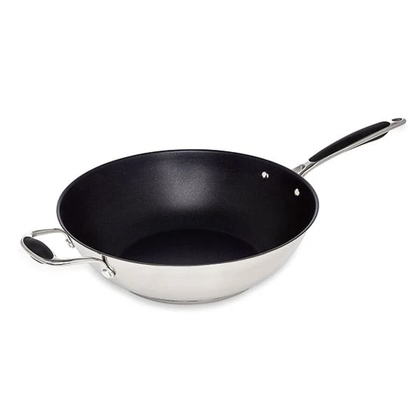 Wok inox antiadhérent 30 cm Excell'Inox Mathon