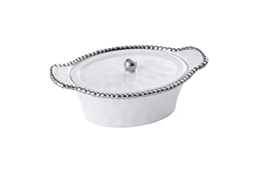 Pampa Bay Salerno Oval Covered Casserole Dish, 9.75 X 6 X 4 inches