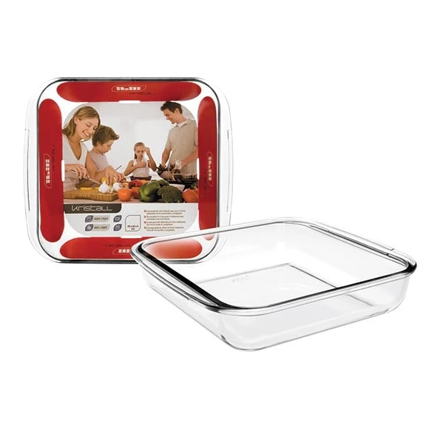 Plat en verre Kristall carré 25 cm Ibili