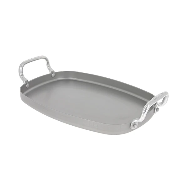 Plancha rectangulaire lisse acier Minéral B 38 x 26 cm De Buyer