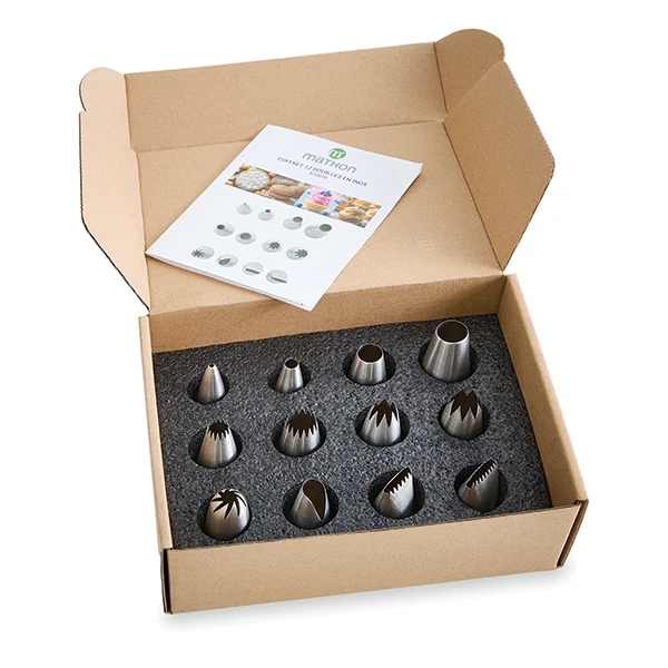 Coffret 12 douilles inox Mathon